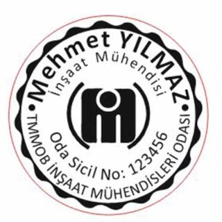 Yuvarlak İnşaat Mühendisleri Odası Kaşesi